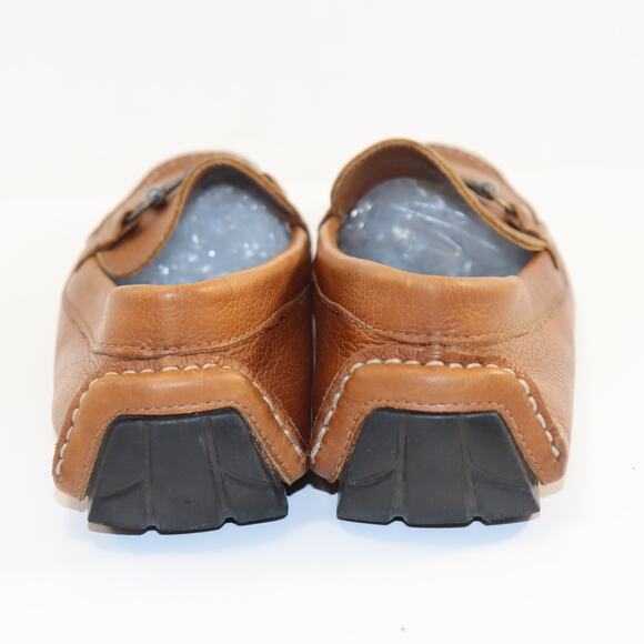Joseph Abboud Tan Leather Bit Loafers Size 8.5D Made in Brazil - Picture 4 of 6